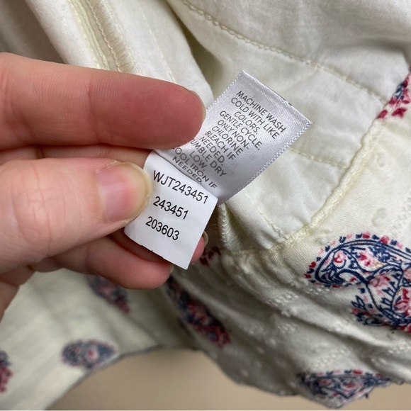 J. Jill Quilted Paisley Villa Jacket Porcelain - Picture 14 of 14